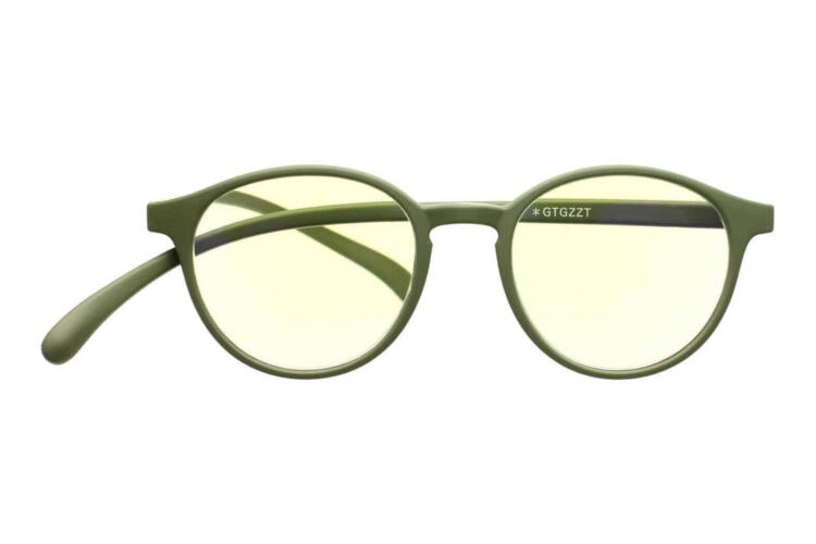 Klammeraffen-Lesebrille-No12-Blaufilter-olive No. 12 60% Olive