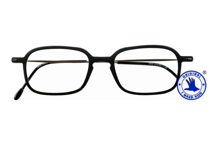 5MM-Square_G11700_black_front Reading glasses I NEED YOU 5mm square black closed