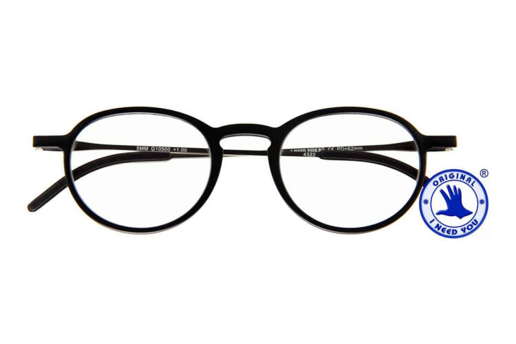 5MM_G10500_black_front Reading glasses I NEED YOU 5mm black closed