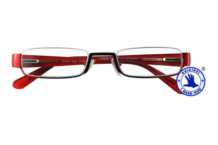 ANNA-New_G3500_red_front Reading glasses I Need You Anna new red closed
