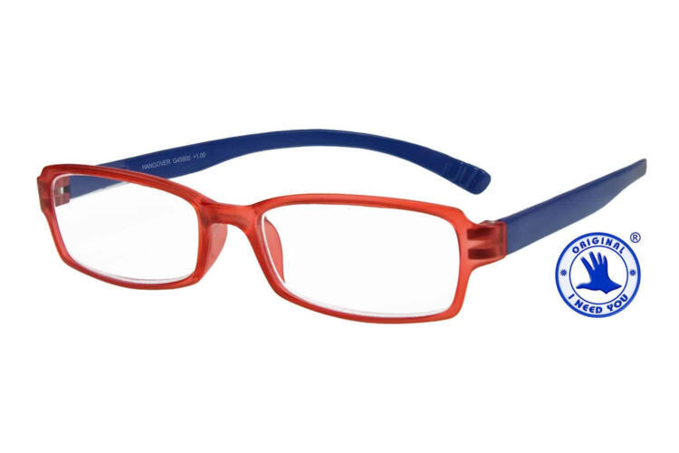 HANGOVER-G45800-rot-blau-seitenansicht-1 Lesebrille I Need You Hangover rot blau seitlich