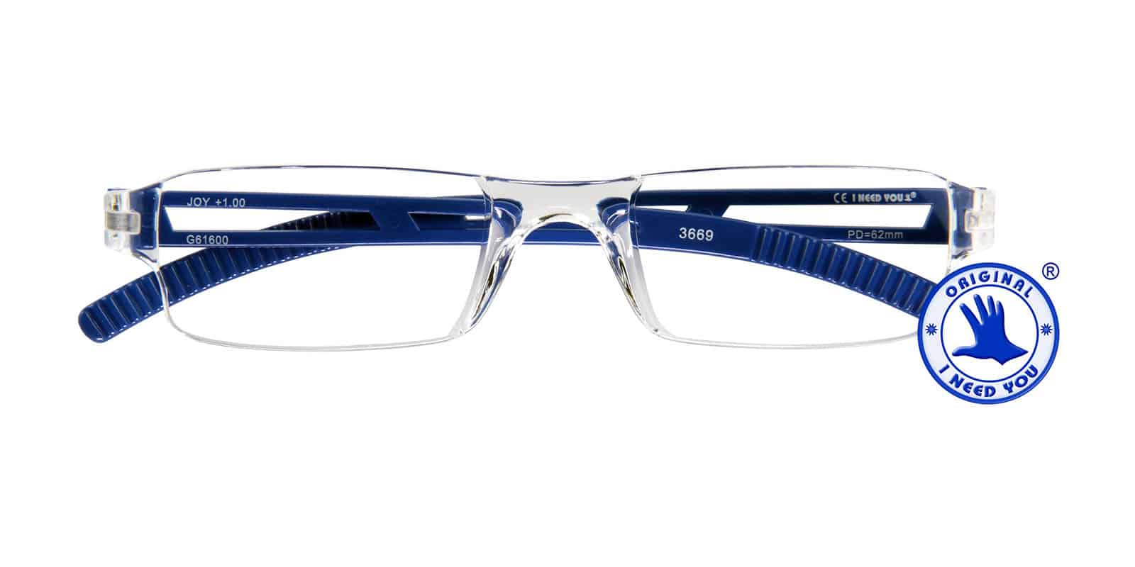 JOY Lesebrille Randlos – Dezente Unisex-Brille In Verschiedenen Stärken & Farben, Inkl. Etui Von I NEED YOU