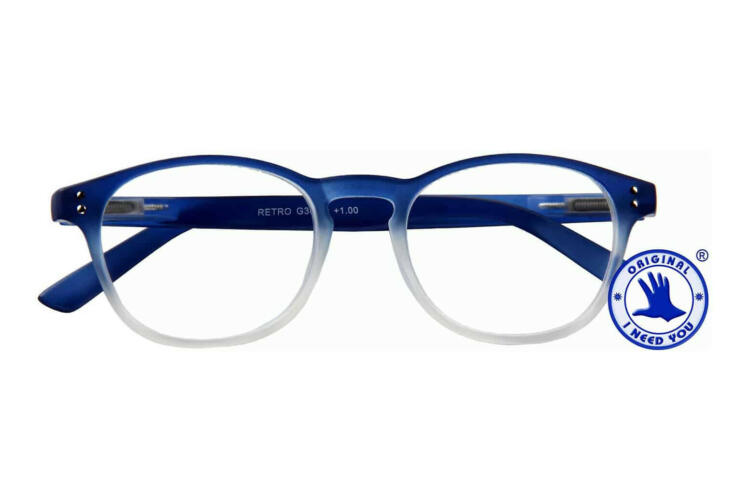 RETRO_G36800_blue_front Lesebrille I Need You retro green frontal
