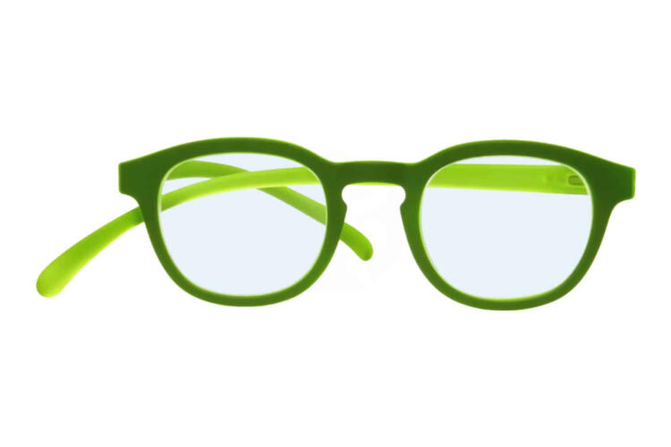 Klammeraffe-blue-filter-glasses-no14-green-green-ABR Reading glasses with blue light filter Klammeraffe no. 14 green Product image front