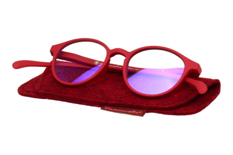 Blaufilter-Lesebrille-Klammeraffe-12-auf-Etui-red No. 12 60% Red