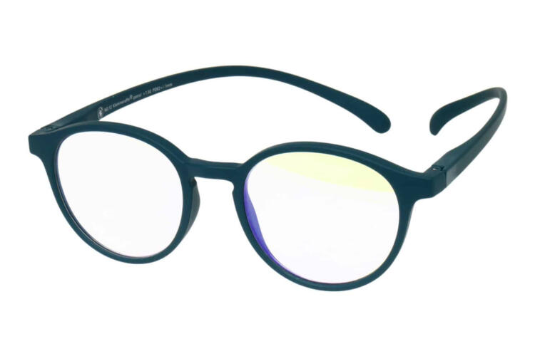 Blue filter reading glasses-Klammeraffe-12-open-frontal-petrol No. 12 60% Petrol