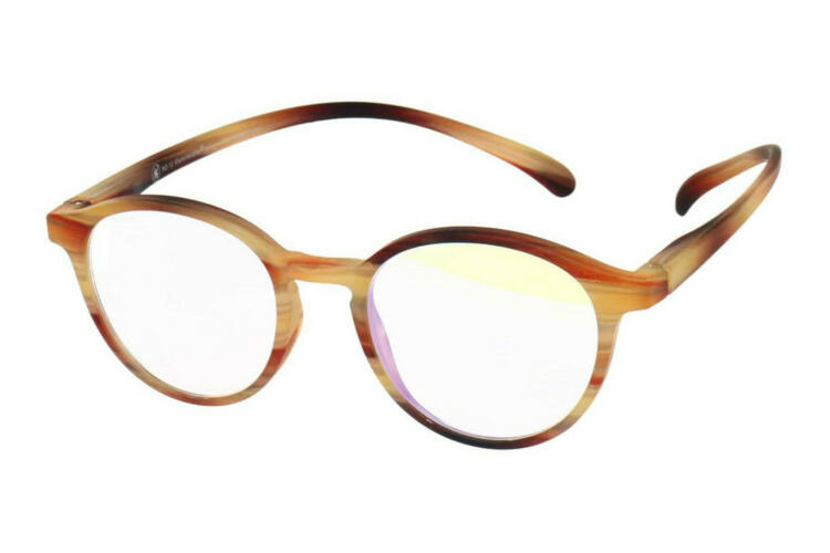 Blue filter reading glasses-Klammeraffe-12-open-frontal-horn No. 12 60% horn