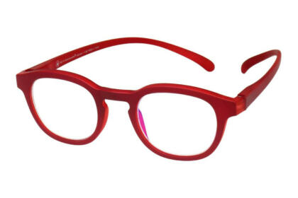 Blaufilter-Lesebrille-Klammeraffe-14-offen-frontal-red-red Lesebrille mit Blaulichtfilter Klammeraffe no. 14 red Produktbild side