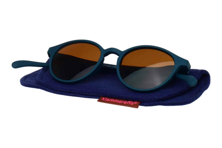 Sonnenlesebrille-Klammeraffe-12-auf-Etui-petrol No. 12 Petrol