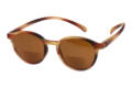 Sonnenlesebrille-bifokal-Klammeraffe-12-offen-frontal-horn No. 12 bifokal Horn