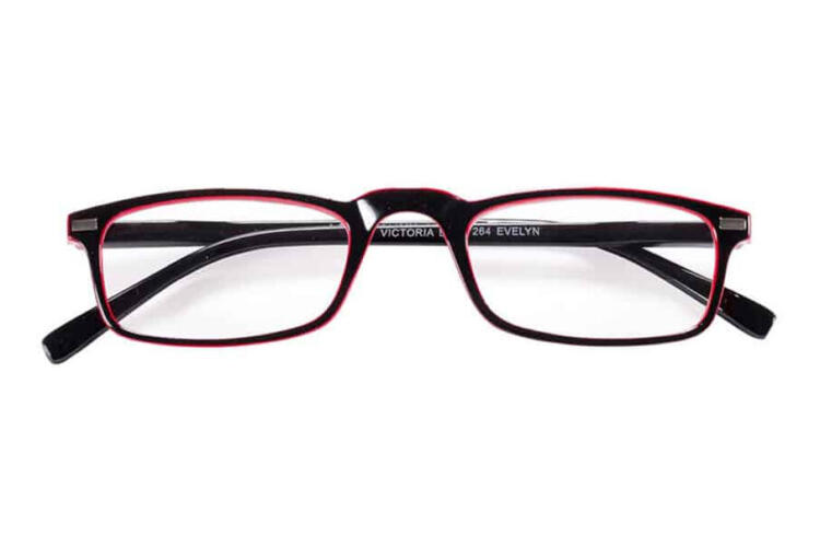 lesebrille-victoria-collection-EVELYN_2_1 Lesebrille Victoria Collection Evelyn schwarz rot frontal