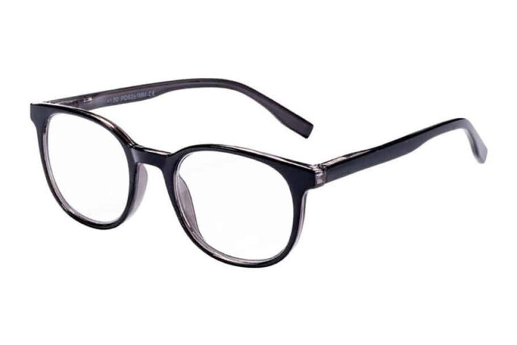 lesebrille-victoria-collection-OSLO_6_1 Lesebrille Victoria Collection Oslo schwarz-grau seitlich