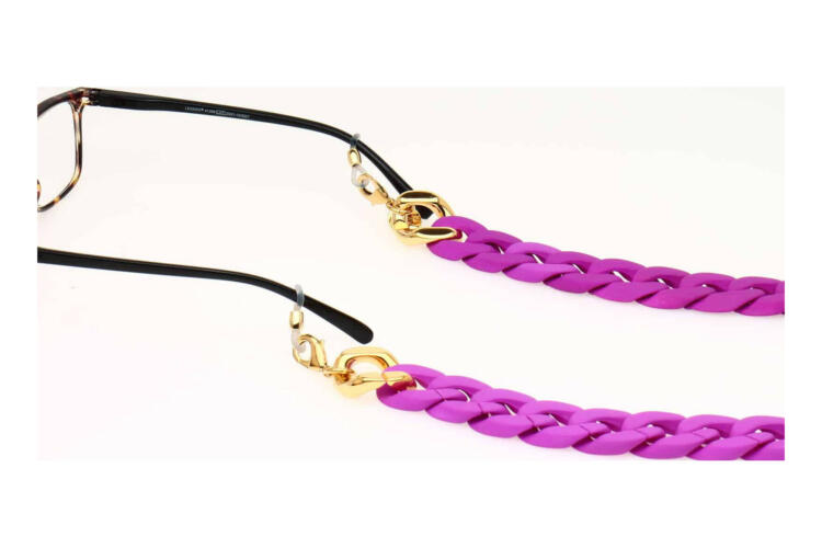 Silk Brillenkette Neon purple