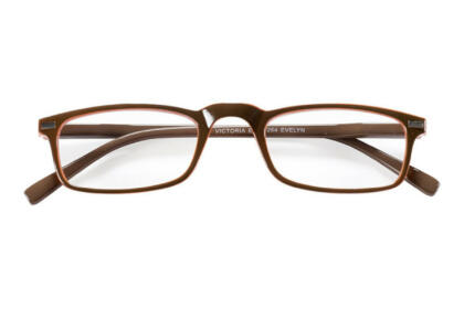 Reading glasses Victoria Collection Evelyn brown orange frontal
