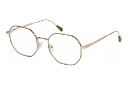 I Need You Lesebrille Yoko grün gold Produktbild seitlich