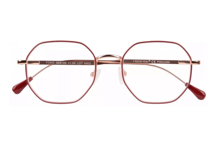 I Need You Lesebrille Yoko rot kupfer Produktbild frontal I Need You Lesebrille Yoko rot kupfer Produktbild frontal