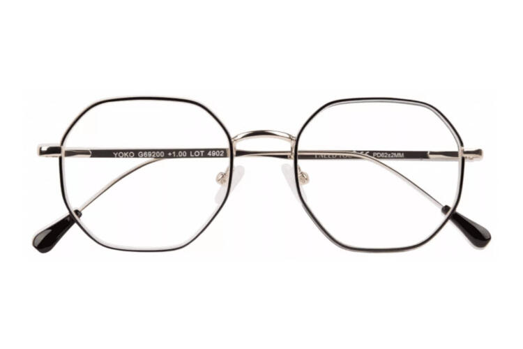 I Need You Lesebrille Yoko schwarz gold Produktbild frontal I Need You Lesebrille Yoko schwarz gold Produktbild frontal