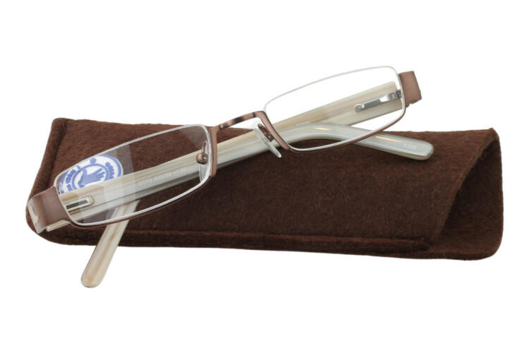I Need You Halbrand Lesebrille Otto braun auf Etui I Need You Halbrand Lesebrille Otto braun Produktbild auf Etui