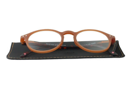 Reading glasses Montana MR65 brown-havana on case Product image