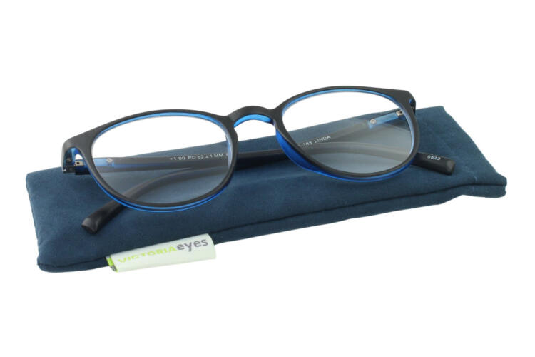 Reading glasses Victoria Linda blue on case Reading glasses Victoria Linda blue on case Product image