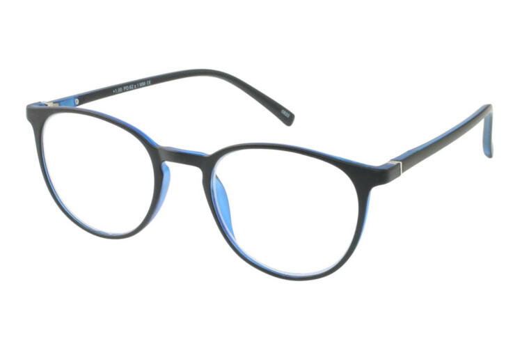 Reading glasses Victoria Linda blue sideways Reading glasses Victoria Linda blue side Product image