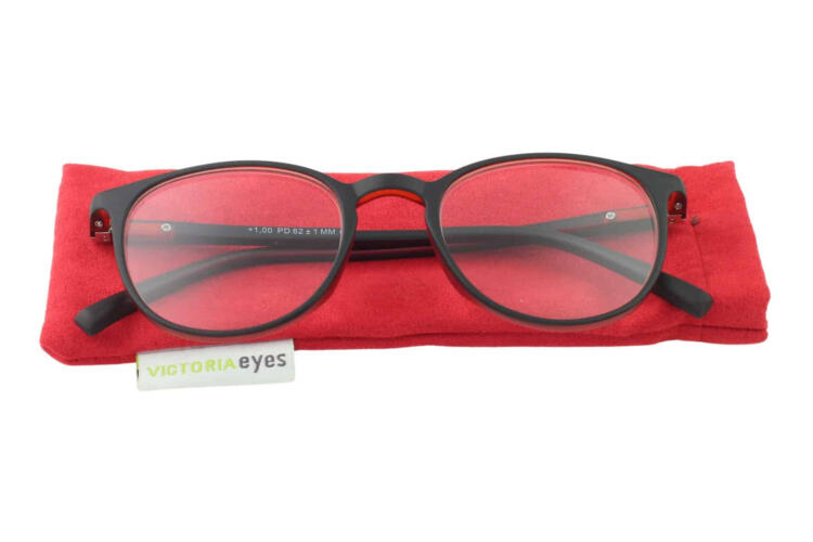 Lesebrille Victoria Linda rot mit Etui Produktbild