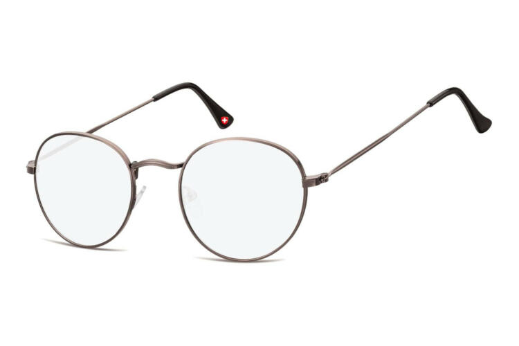 Blue light filter glasses Montana HBLF54 anthracite black lateral Blue light filter glasses Montana HBLF54 anthracite black side Product image