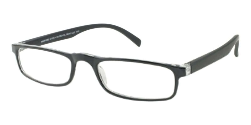 I NEED YOU Lesebrille half line black seitlich