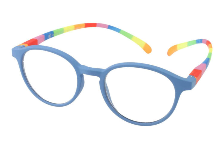 Lesebrille Klammeraffe No. 12 Farbenfroh Cornflake seitlich Lesebrille Klammeraffe No. 12 Farbenfroh Cornflake seitlich