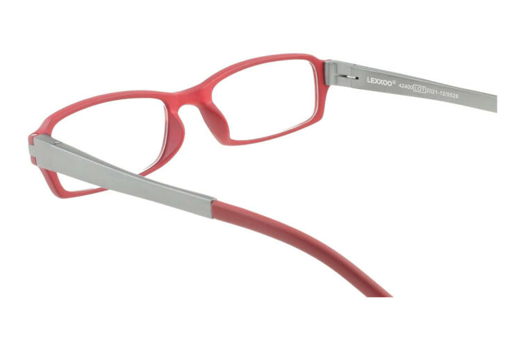 Lesebrille LEXXOO 4240 Rot Grau innen Lesebrille LEXXOO 4240 Rot Grau innen
