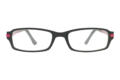 Lesebrille LEXXOO 4240 Schwarz Rot frontal Lesebrille LEXXOO 4240 Schwarz Rot frontal