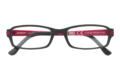 Lesebrille LEXXOO 4240 Schwarz Rot geschlossen Lesebrille LEXXOO 4240 Schwarz Rot geschlossen