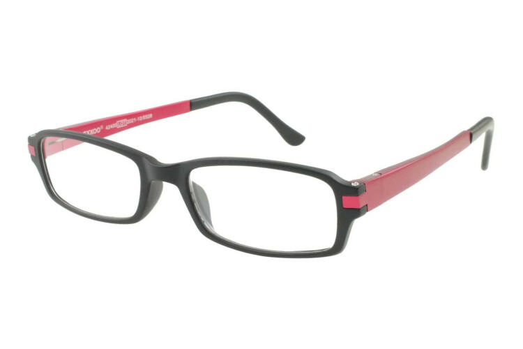 Lesebrille LEXXOO 4240 Schwarz Rot seitlich Lesebrille LEXXOO 4240 Schwarz Rot seitlich