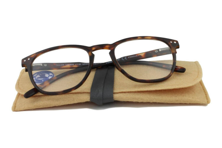 INY-G64900 with case Reading glasses I Need You Tailor havana with case