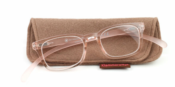 Lesebrille Klammeraffe No. 11 perlrose mit Etui