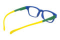 Klammeraffe reading glasses No. 03 blue-green-yellow inside Reading glasses Klammeraffe No. 03 blue-green-yellow inside