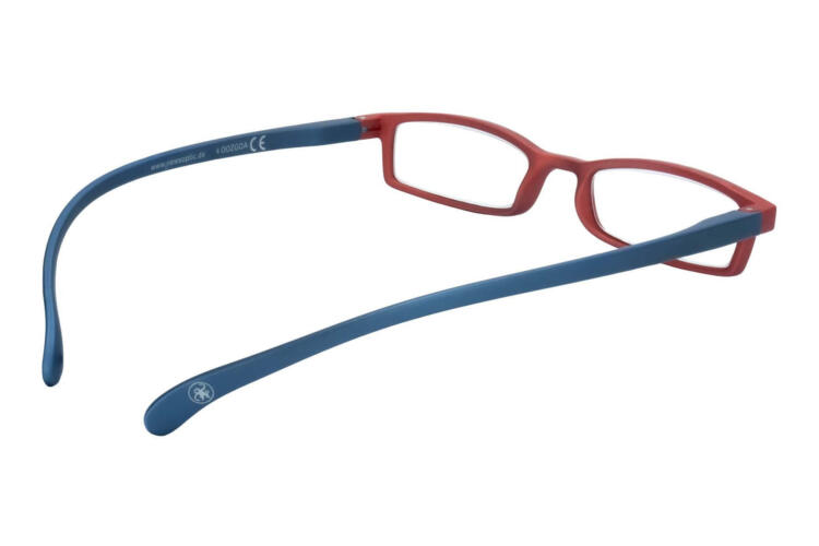 Lesebrille Klammeraffe 02 red-blue innen Lesebrille Klammeraffe 02 red-blue innen