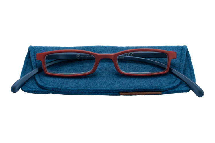 Lesebrille Klammeraffe 02 red-blue mit etui Lesebrille Klammeraffe 02 red-blue mit etui