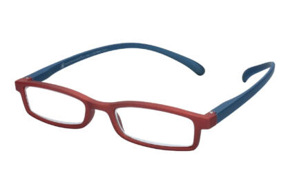 Lesebrille Klammeraffe 02 red-blue seitlich