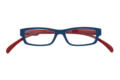 Lesebrille Klammeraffe 04 blue-red geschlossen Lesebrille Klammeraffe 04 blue-red geschlossen