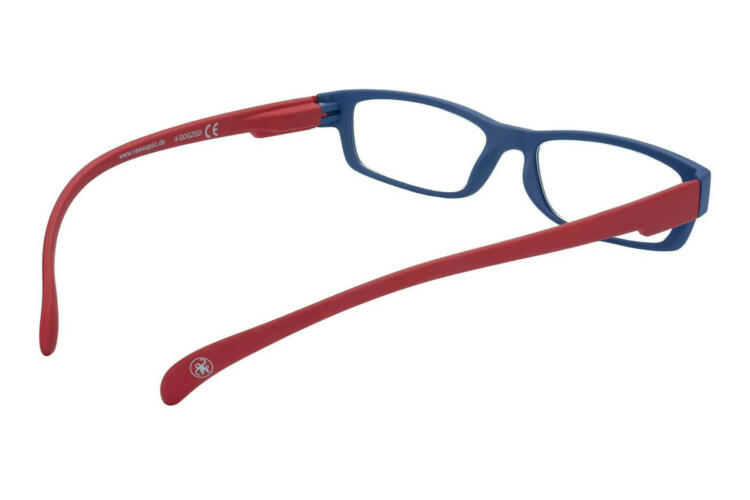 Lesebrille Klammeraffe 04 blue-red innen Lesebrille Klammeraffe 04 blue-red innen