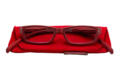 Lesebrille Klammeraffe 05 rot-strass mit-etui