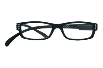 Reading glasses Klammeraffe No. 05 black-strass frontal Reading glasses Klammeraffe No. 05 black-strass frontal