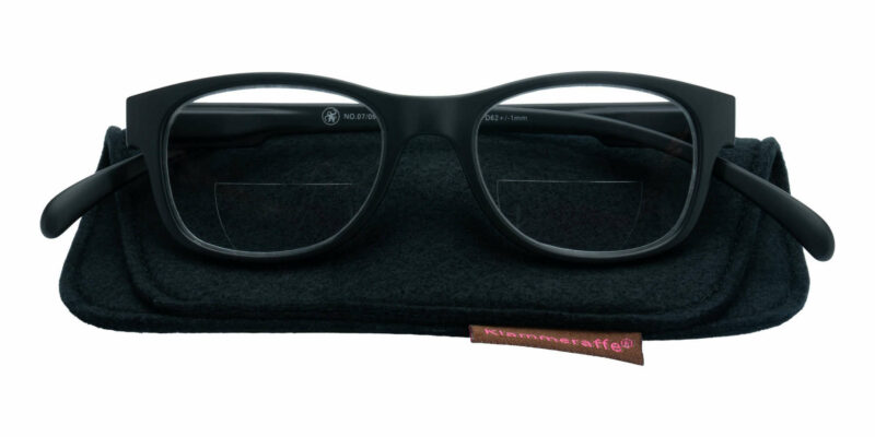 Lesebrille Klammeraffe No. 07 bifokal black mit-etui