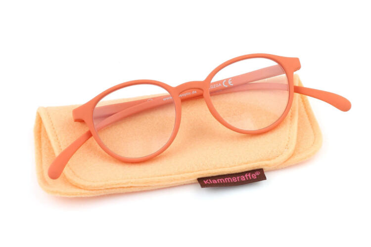 klammeraffe-lesebrille-12-salmon-mit-etui Lesebrille Klammeraffe no. 12 salmon mit Etui