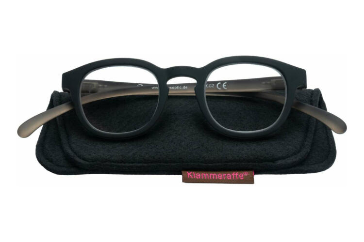 klammeraffe-lesebrille-14-black-mud-mit-etui Lesebrille Klammeraffe no. 14 black-mud mit Etui