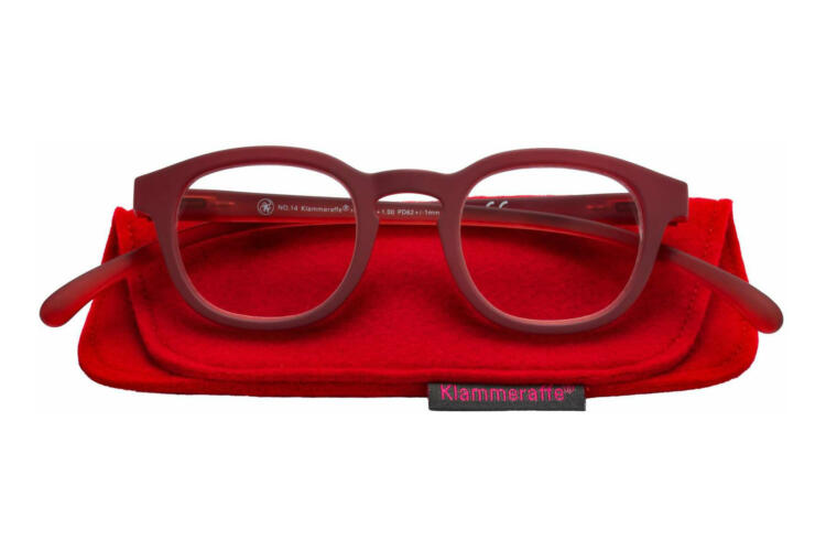 klammeraffe-lesebrille-14-red-mit-etui Lesebrille Klammeraffe no. 14 red mit Etui