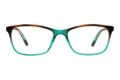Lesebrille LEXXOO 4092 braun-petrol frontal