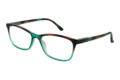 Lesebrille LEXXOO 4092 braun-petrol seitlich