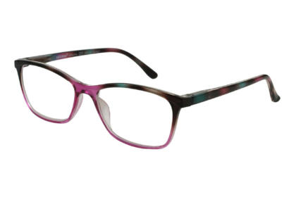 Lesebrille LEXXOO 4092 braun-pink seitlich